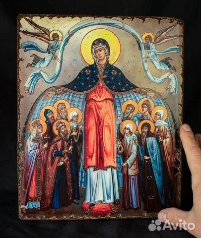 Икона "Покров Пресвятой Богородицы" Старение в подарок