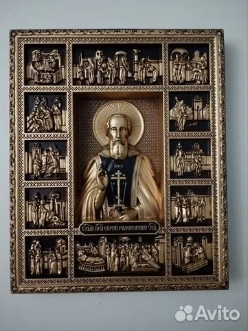 Резная Икона Сергий Радонежский — красивый подарок