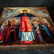 Икона "Покров Пресвятой Богородицы" Старение в подарок — фотография 3