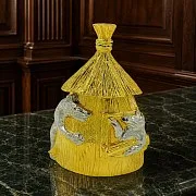 Колокольчик «Мой дом — моя крепость» с золочением — оригинальный подарок — фотография 1