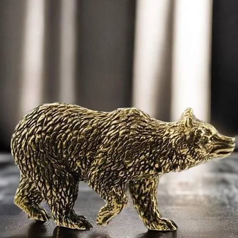 На память: Бронзовая миниатюра «Медведь», 31×18×58 мм