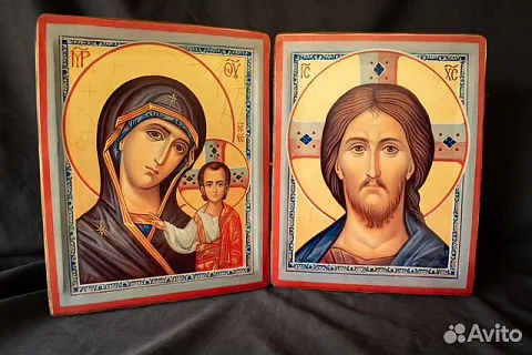 Иконы деревянные. "Венчальная Пара" — оригинальный подарок