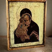 Икона деревянная "Богоматерь Донская" — красивый подарок — фотография 1