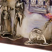 На память: Картина «Вечерняя прогулка. Ессентуки» на ониксе — фотография 5