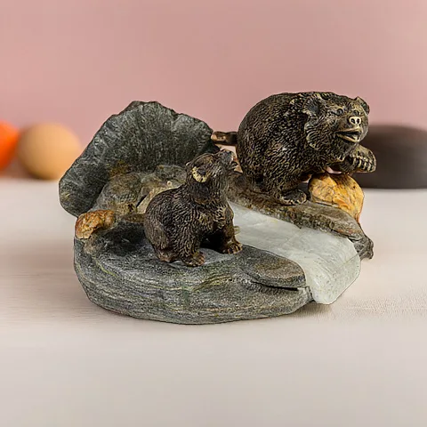 Скульптура «Медведи», 210×195×110 мм — оригинальный подарок