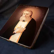 Икона "Святой Преподобный Серафим Саровский" — оригинальный подарок — фотография 3