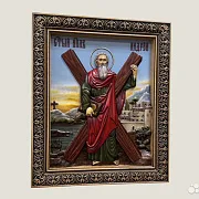 Святой Апостол Андрей икона резная из дерева в подарок — фотография 2