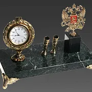 Часы «Элина» с гербом ФНС и подставками — оригинальный подарок — фотография 2
