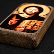 Иконка деревянная " Спас Синайский". Дорожная — оригинальный подарок — фотография 3