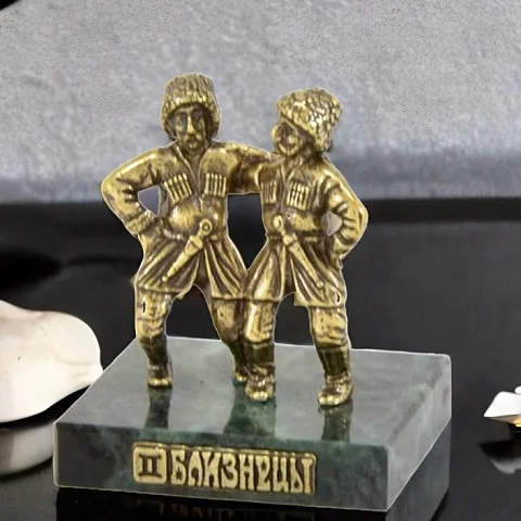 Ручная работа: Бронзовая статуэтка «Знак зодиака Близнецы»