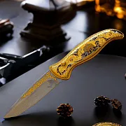 Дамасский нож «Волчья пара» — красивый подарок — фотография 1