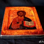 В подарок: Икона "Христос Пантократор" дерево, ручная работа — фотография 4