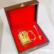 На память: Латунный подстаканник «ВВС» — фотография 4