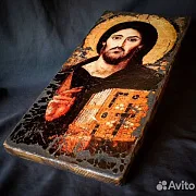 Икона деревянная " Спас Синайский" — красивый подарок — фотография 4