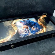 Подарочные нарды под стеклом «Великая Держава» — фотография 3