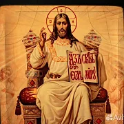 На память: Авторская икона "Вседержитель на троне" — фотография 4
