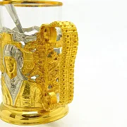 Латунный подстаканник «Танки» — необычный подарок — фотография 5
