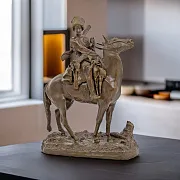 Композиция «Горец на лошади с козлёнком» из бронзы — оригинальный подарок — фотография 1