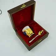 Кофейная чашка «Лазурит» — красивый подарок — фотография 2