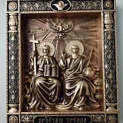 Подарочная резная икона Пресвятая Троица (Новозаветная) — фотография 4