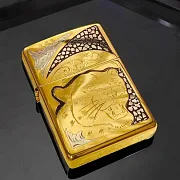 Ручная работа: Зажигалка Zippo с гравировкой "Пантера" — фотография 1