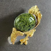 Сувенир «Курица и яйцо» со змеевиком — красивый подарок — фотография 1