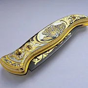 Дамасский складной нож «Леопард» в подарок — фотография 3