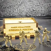Ручная работа: Бронзовый набор солдатиков «Спецназ России», 4 шт., 1:35 — фотография 1