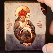 Две дорожных иконки. Серафим и Спиридон — оригинальный подарок — фотография 3